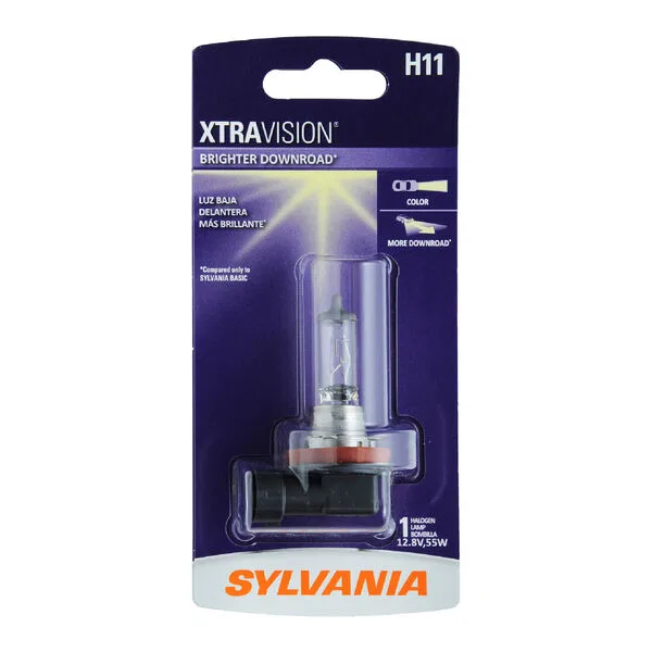 H11XV.BP – SYLVANIA Headlight Bulb, H11 Xenon Bulb 55 Watt 12.8 Volt White Beam Color 1345 Lumens 4200K Light Color T...